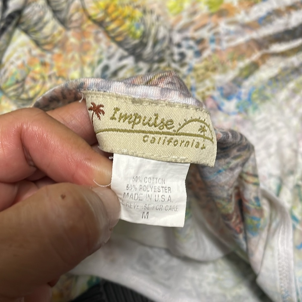 Impulse California size medium tropical sleeveless shirt - Picture 5 of 7